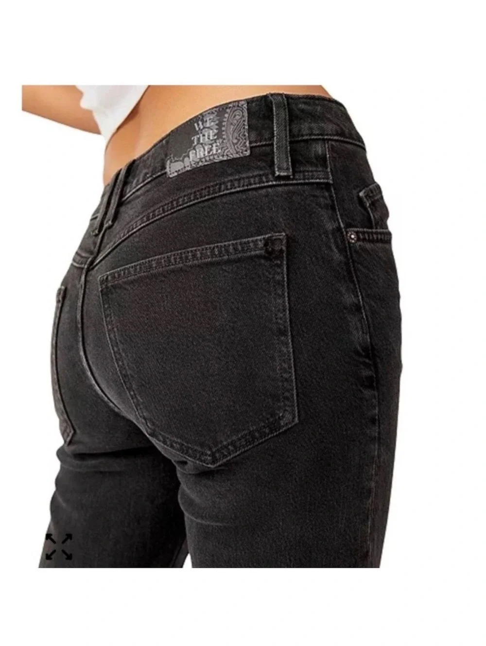 Free People Risk Taker high rise straight Jean Black size 31